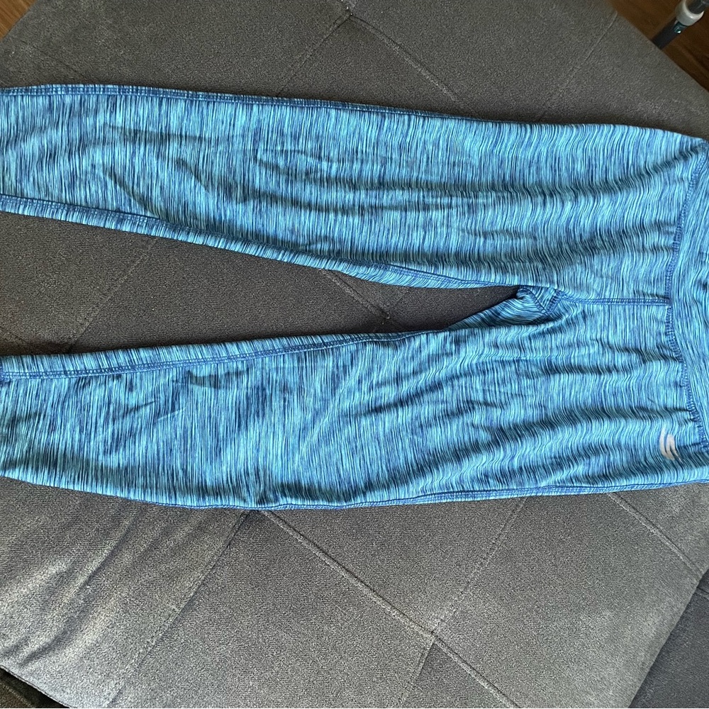 Blue yoga pants